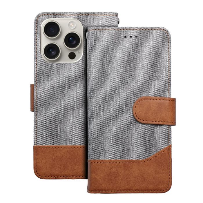 Obal Jeans Book Xiaomi Redmi Note 14 4G sivý