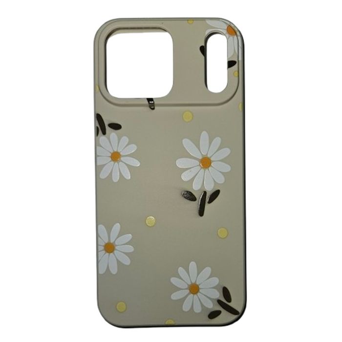 Obal Pnakqil TPU Apple iPhone 17 Pro Max Daisies biely