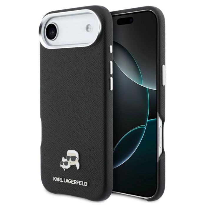 Obal Karl Lagerfeld PU Karl and Choupette Heads Pins MagSafe Apple iPhone Air KLHMP17M6PFKCLK čierny