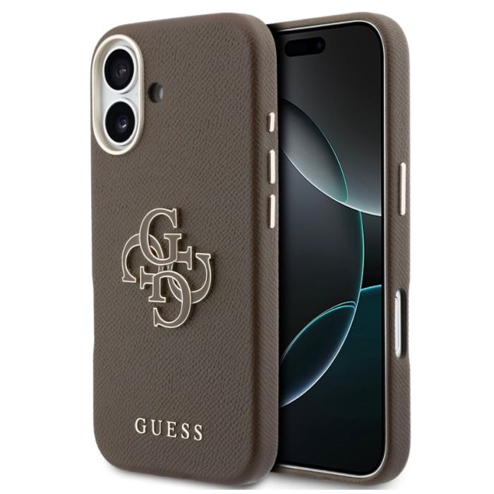 Obal Guess PU Resin Logo Apple iPhone 17 GUHCP17S5PS4RGGW hnedý