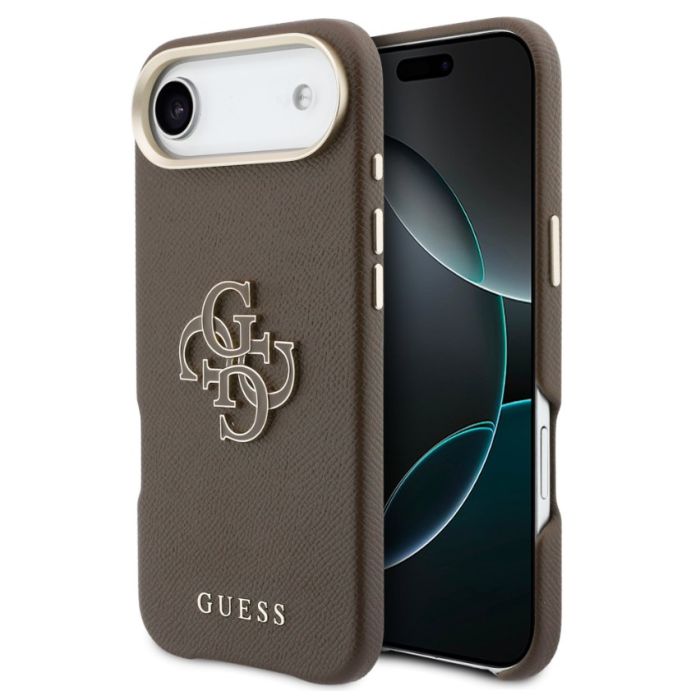 Obal Guess PU Resin Logo Apple iPhone Air GUHCP17M5PS4RGGW hnedý
