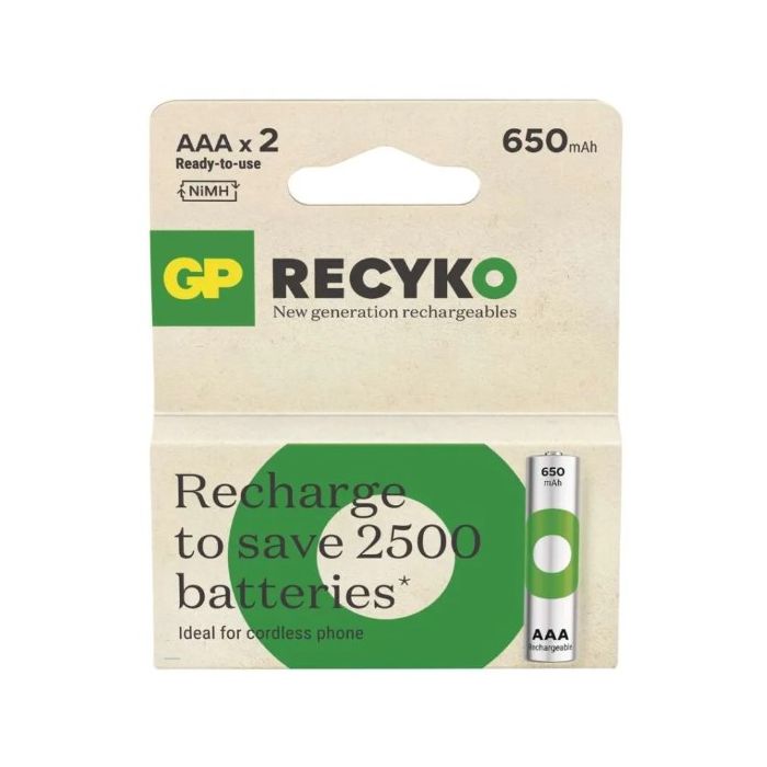 GP HR03 Recyko nabíjacie batérie 650 AAA 2ks