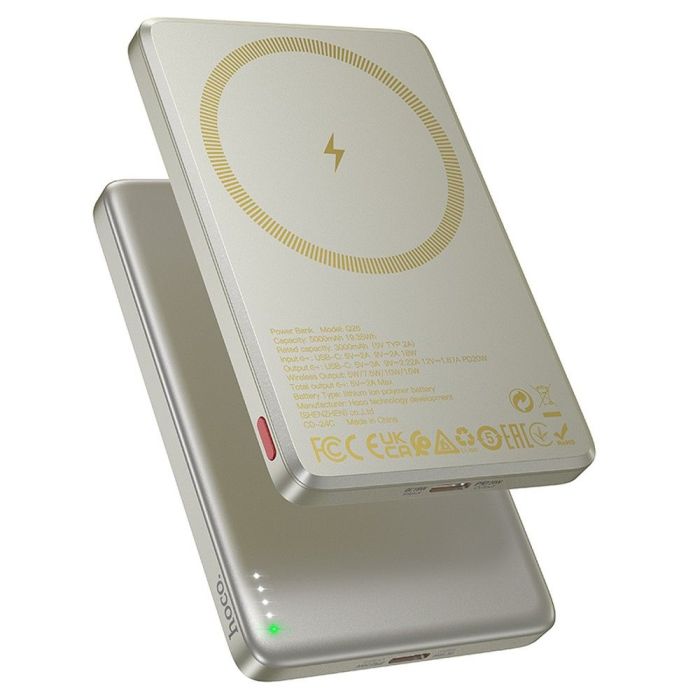 Hoco Q26 MagSafe 5000 mAh QC PD 2A 20W zlatá