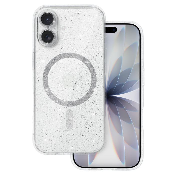 Obal Glitter MagSafe Apple iPhone 17 transparentný