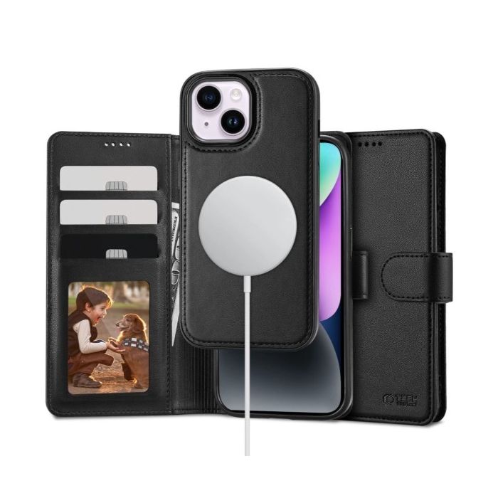 Obal Tech-Protect Wallet MagSafe 2v1 Apple iPhone 15 čierny