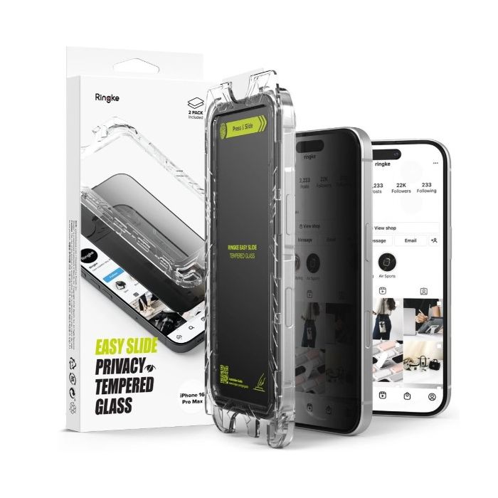Ochranné sklo Ringke Easy Slide Privacy Apple iPhone 16 Pro Max (2ks)