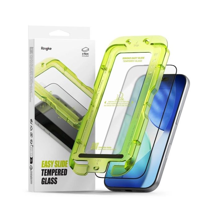Ochranné sklo Ringke Easy Slide Apple iPhone 17 Pro čierne (2ks)