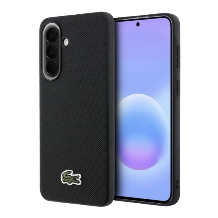 Obal Lacoste Iconic Petit Pique Woven Logo MagSafe Samsung Galaxy A57 5G A576 LCHCA57PVCK čierny