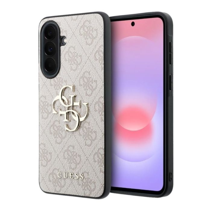 Obal Guess PU 4G Metal Logo Samsung Galaxy A37 5G A376 GUHCSA374GMGPI ružový