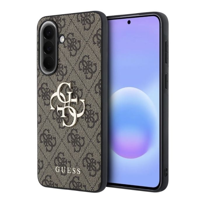 Obal Guess PU 4G Metal Logo Samsung Galaxy A57 5G A576 GUHCSA574GMGBR hnedý