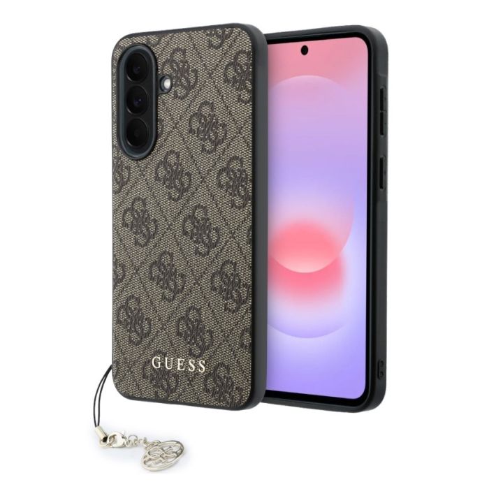 Obal Guess 4G Charm Samsung Galaxy A37 5G A376 GUHCSA37GF4GBR hnedý