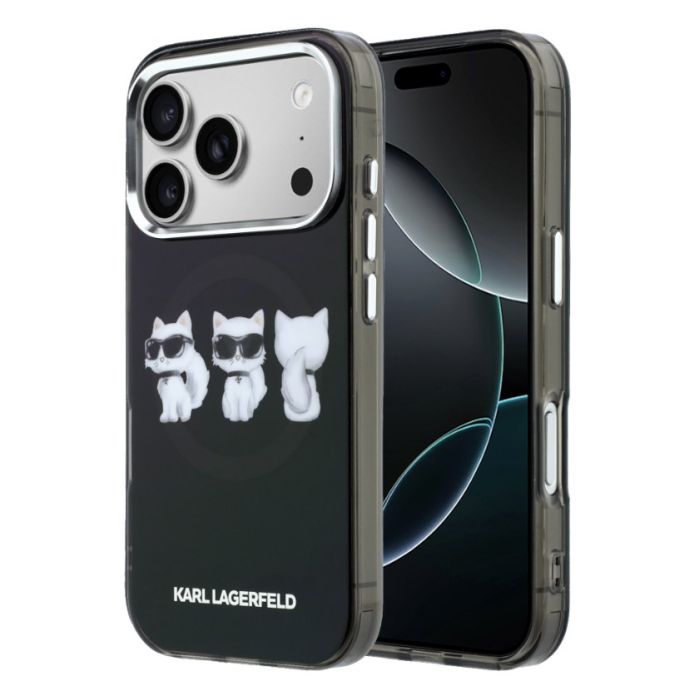 Obal Karl Lagerfeld IML Choupette Trio Watercolor MagSafe Apple iPhone 17 Pro KLHMP17L6HCA3CK
