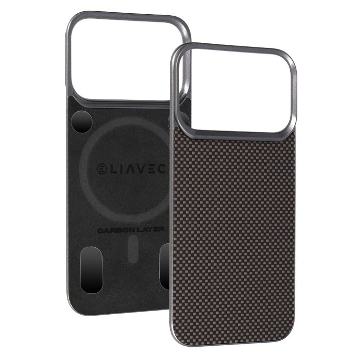 Obal Liavec Carbon Layer MagSafe Aramid Apple iPhone 17 Pro zlatý