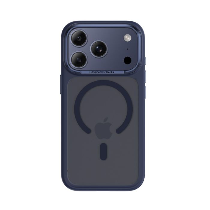 Obal Benks Magnetic Mist Metal Frame Apple iPhone 17 modrý (gombík na kameru)