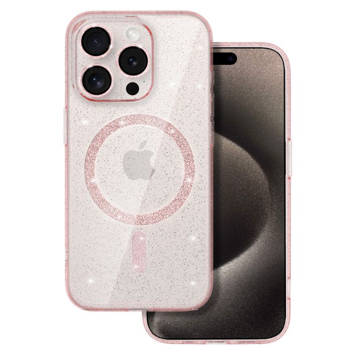 Obal Glitter MagSafe Apple iPhone 16e/17e ružový