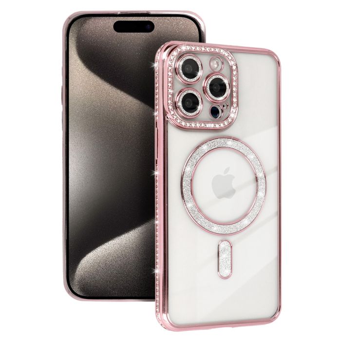 Obal Bling MagSafe Xiaomi Redmi Note 15 Pro 4G ružový
