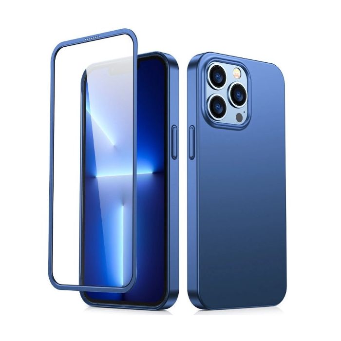 Obal + Sklo Joyroom Ultrathin 360 Set Apple iPhone 13 Pro modrá