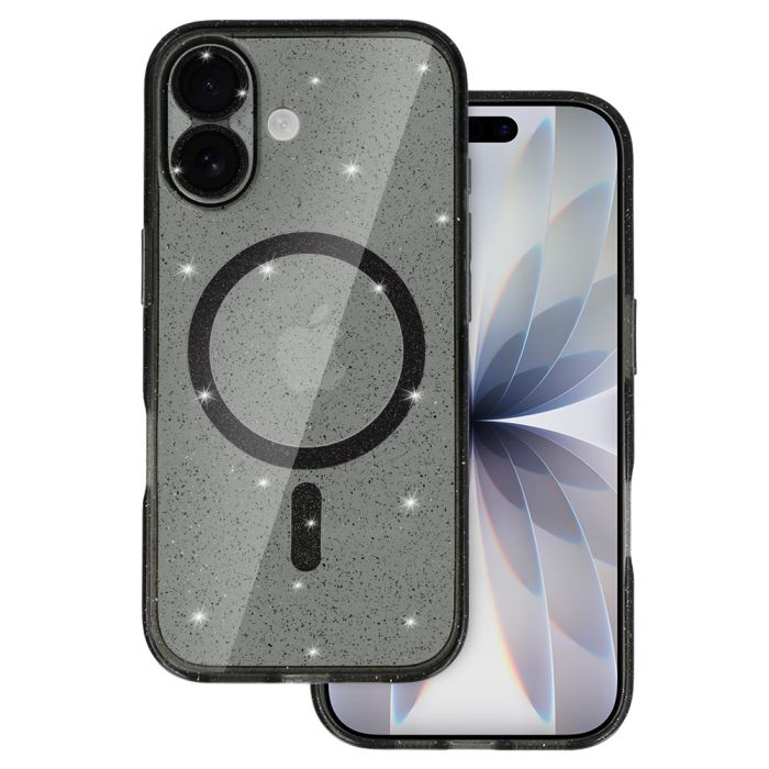 Obal Glitter MagSafe Apple iPhone 17 čierny