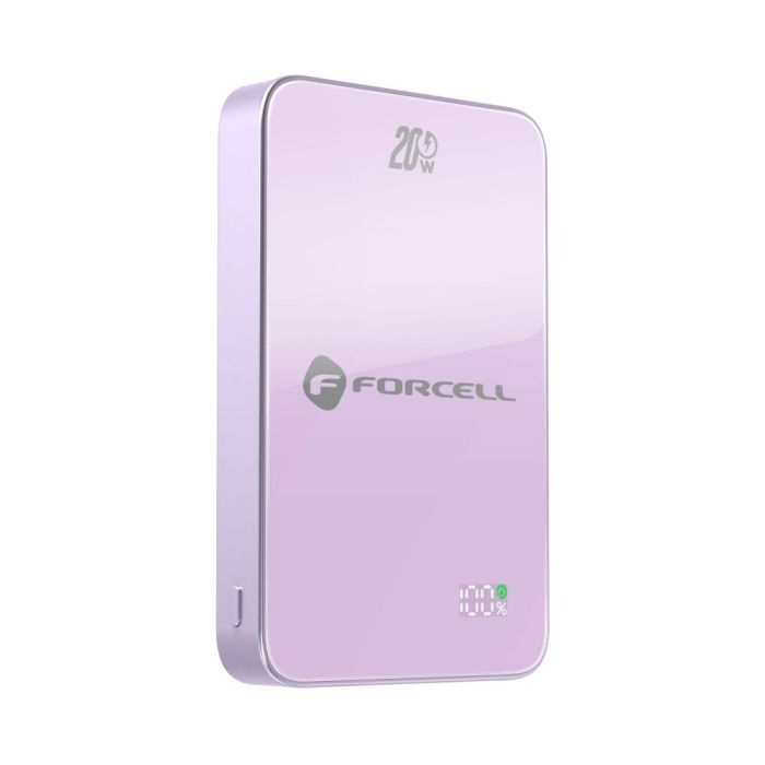 Forcell F-Energy SuperSlim Powerbank F10K8 MagSafe QC4.0 PD3.0 15W 10000 mAh fialová