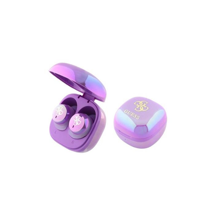 Guess 4G Logo Mini TWS Wireless Earphones GUTWSJ144ESU Purple