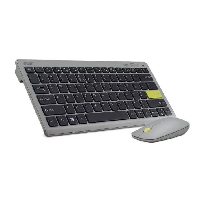 ACER Vero Combo Antimicrobial, bezdrôtový set klávesnica a myš, sivý
