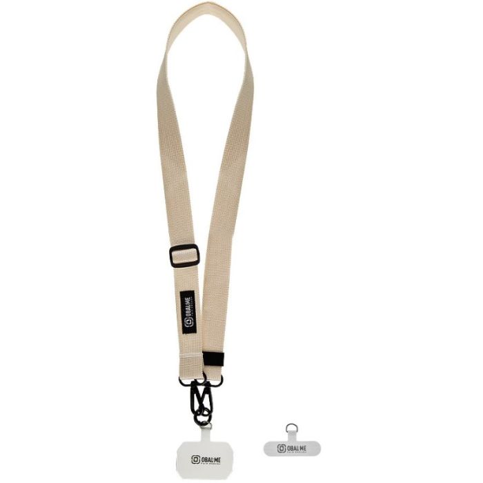 OBAL:ME NeckTag Ribbon popruh na telefón béžový