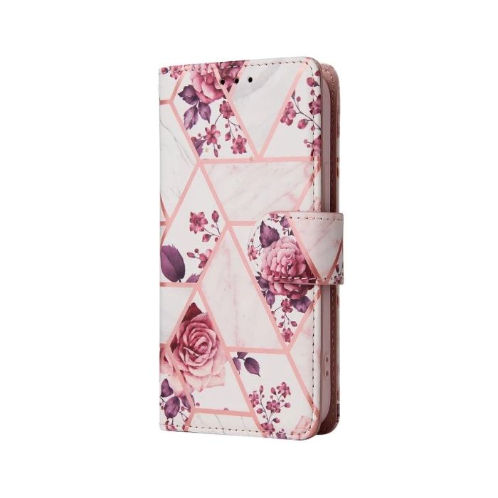 Obal Marble Bronze Book Apple iPhone 13 kvety