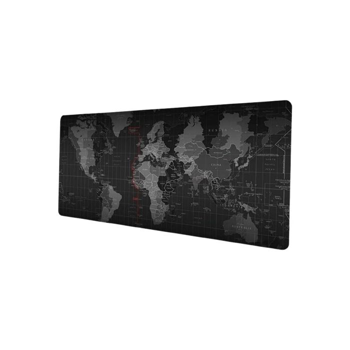 RC-K-1073 podložka pod myš a klávesnicu mapa sveta 80cmx30cmx2mm čierna