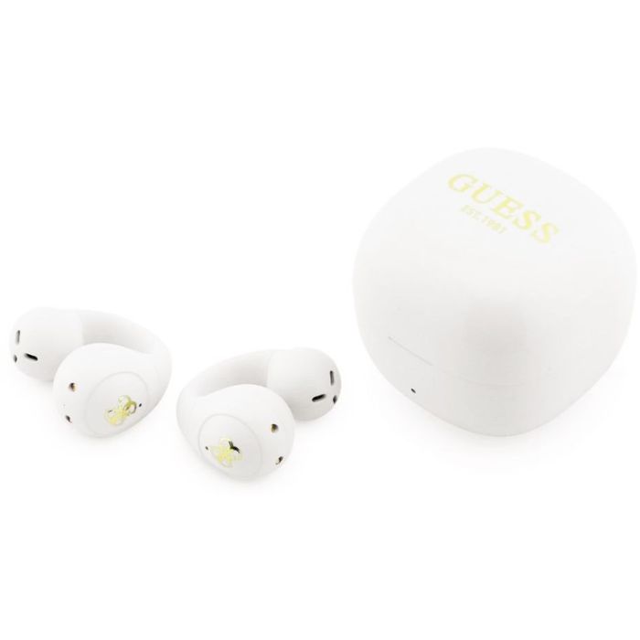 Guess Mini Classic Logo OWS bezdrôtové slúchadlá GUTWSW85LEEH biele