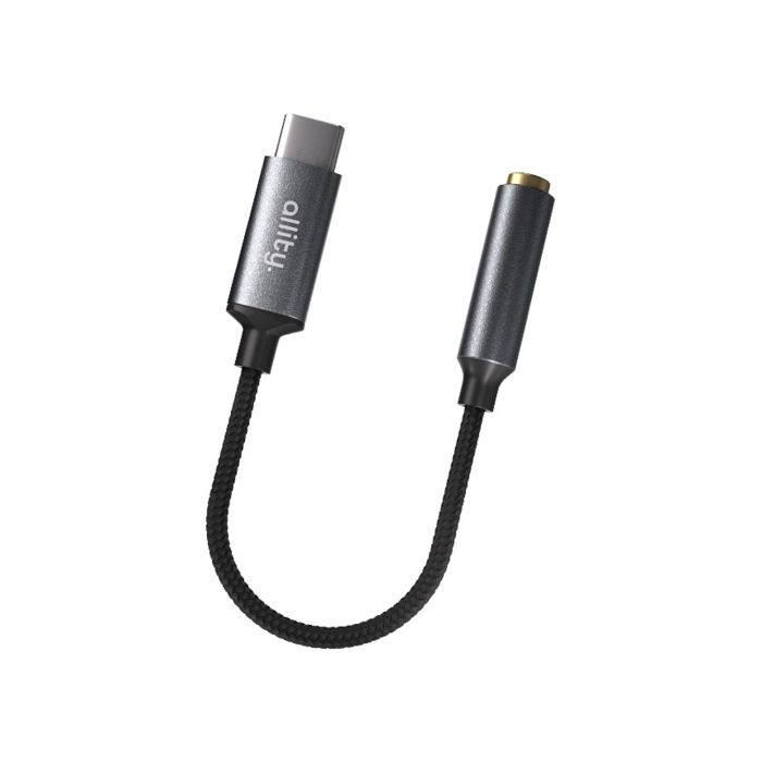 Allity ABA-200, adaptér/redukcia USB-C do jack 3,5mm, sivý