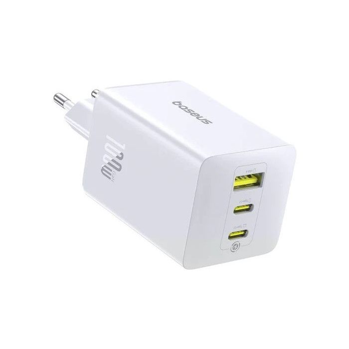 Baseus EnerFill FE11 USB-A/2xUSB-C 100W biela