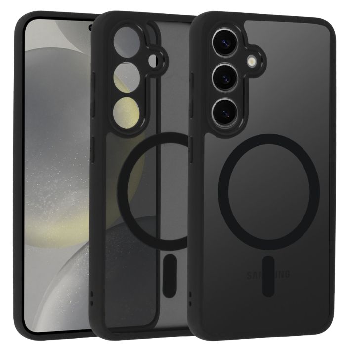 Obal Full Matte Mag Cover MagSafe Samsung Galaxy S24 5G S921 čierny