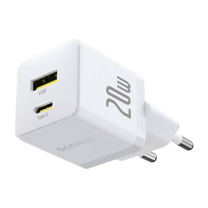 Baseus Palm Fast USB-A/USB-C 20W biela