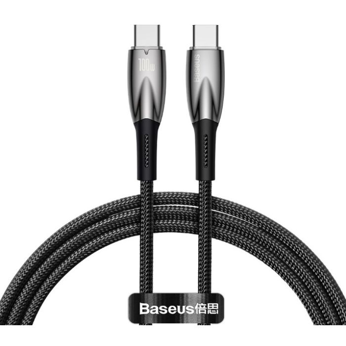 Baseus Glimmer Series Fast Charging USB-C/USB-C 100W 1m čierny