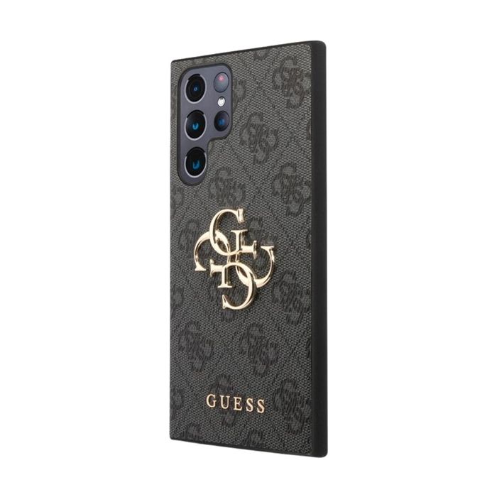 Obal Guess PU 4G Metal Logo Samsung Galaxy S24 Ultra 5G S928 GUHCS24L4GMGGR Grey
