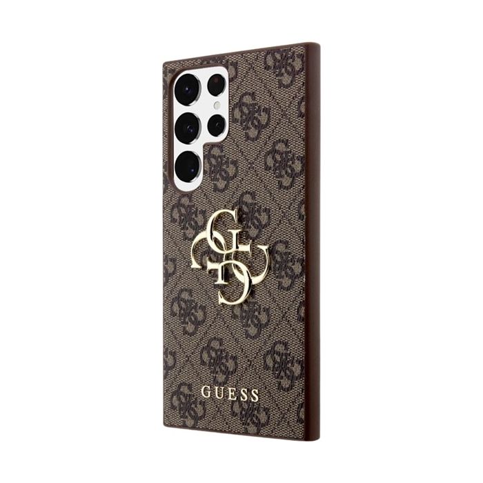 Obal Guess PU 4G Metal Logo Samsung Galaxy S24 Ultra 5G S928 GUHCS24L4GMGBR Brown