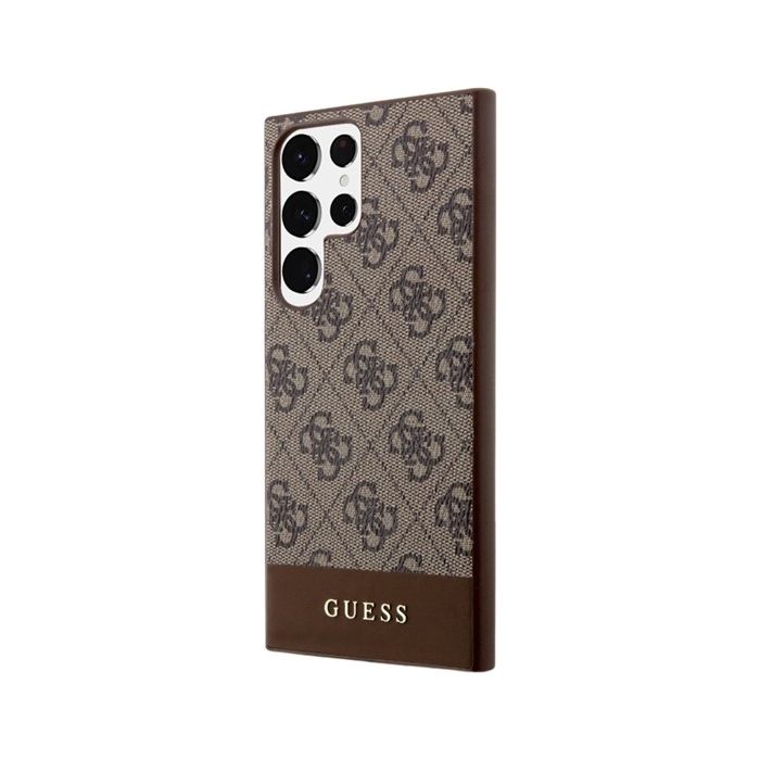 Obal Guess PU 4G Stripe Samsung Galaxy S24 Ultra 5G S928 GUHCS24LG4GLBR Brown