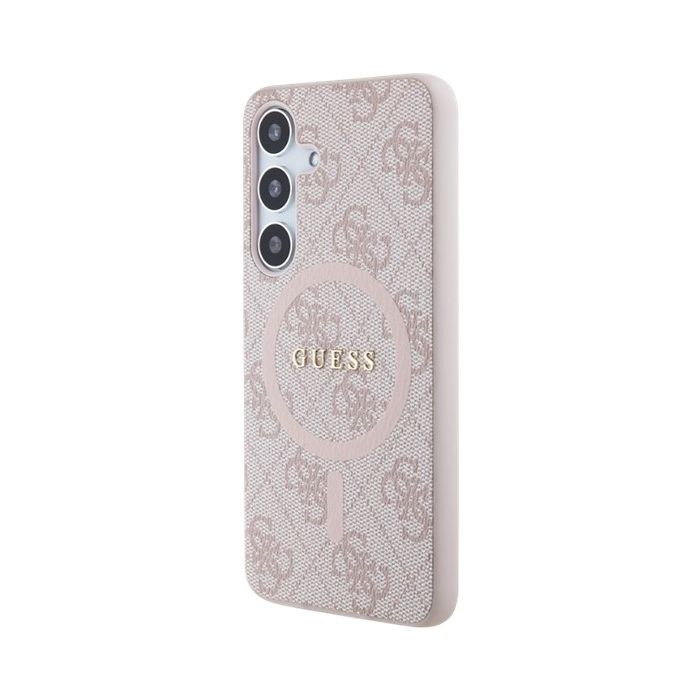 Obal Guess PU Leather 4G Colored Ring MagSafe Samsung Galaxy S24 5G S921 GUHMS24SG4GFRP Pink
