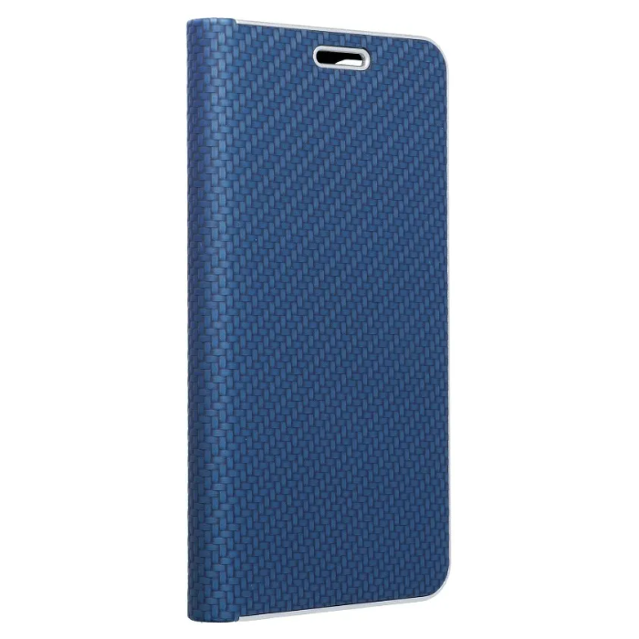 Obal LUNA Book Carbon Apple iPhone 16 Pro Max blue