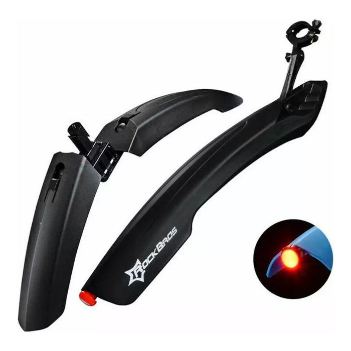 Rockbros DNB8001, blatník predný aj zadný(s LED svetlom), čierny