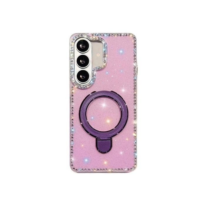 Obal Diamond IMD 360 Ring Holder Diamond Strap Samsung Galaxy A57 5G A576 fialový