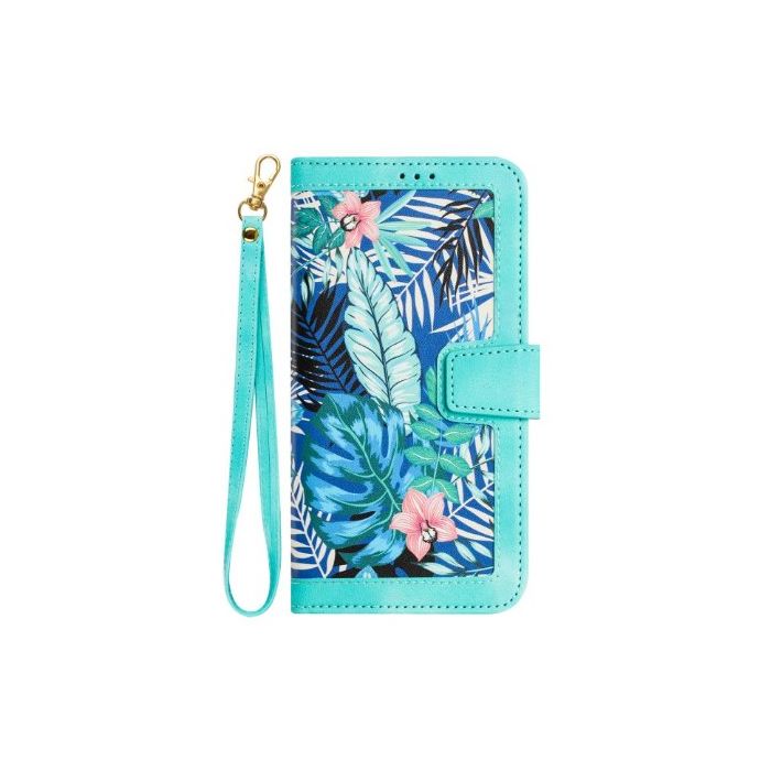 Obal Floral Book Xiaomi Redmi 17 4G/5G svetlomodrý