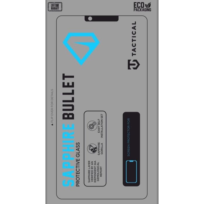 Ochranné sklo Tactical Sapphire Bullet Apple iPhone 17 Pro Max/18 Pro Max čierne