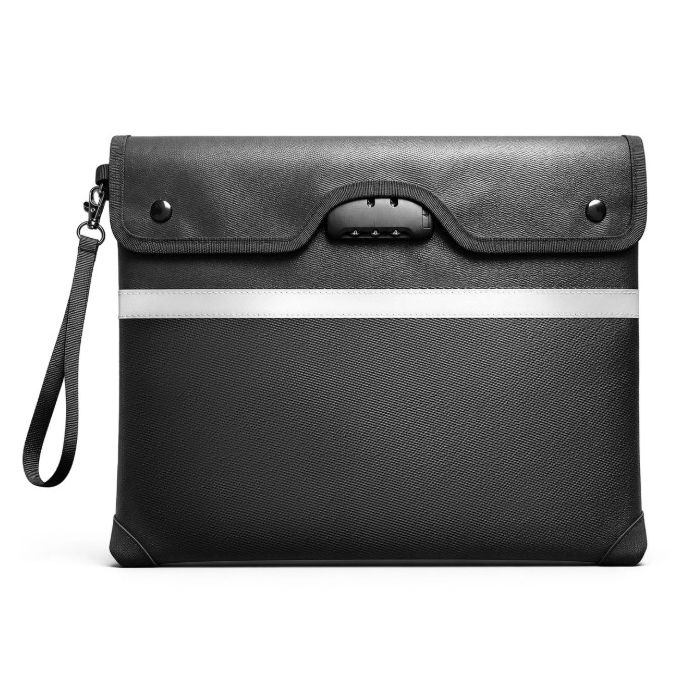 OTN-38 RFID Fireproof Document Bag with Combination Lock 37.5x29.5 cm, čierna