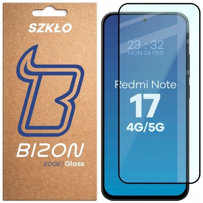 Ochranné sklo Bizon Glass Edge Xiaomi Redmi Note 17 4G/5G čierne