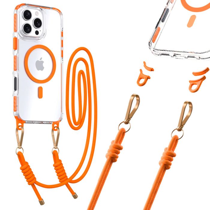 Obal Tel Protect Strap Apple iPhone 16 Pro Max oranžový