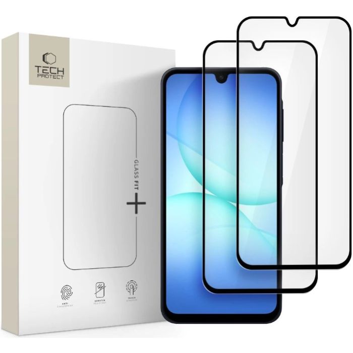 Ochranné sklo Tech-Protect Glass Fit+ Samsung Galaxy A16/A17/A18/A26 čierne (2ks)