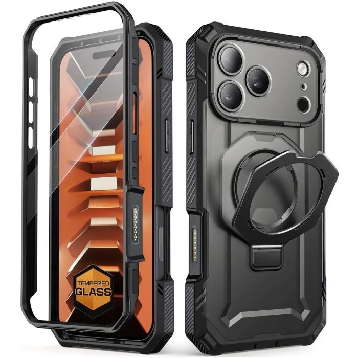 Obal Supcase Grip Pro Mag MagSafe Apple iPhone 18 Pro/17 Pro čierny