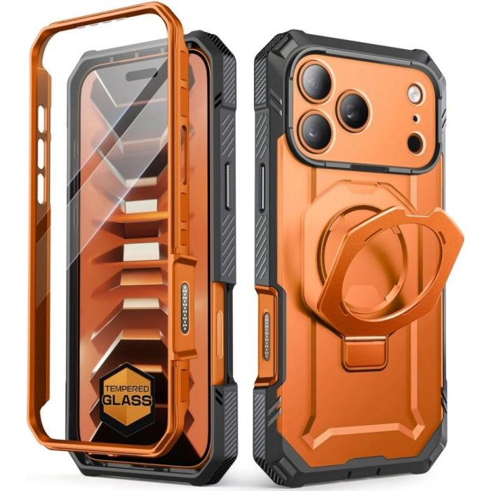 Obal Supcase Grip Pro Mag MagSafe Apple iPhone 18 Pro/17 Pro oranžový