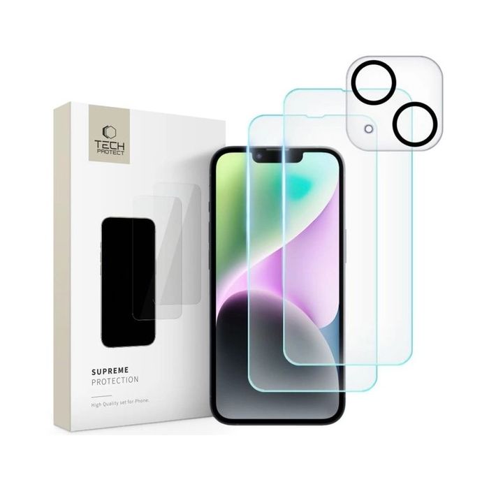 Ochranné sklo Tech-Protect Supreme Set Apple iPhone 14 transparentné